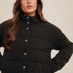 Textured Clip Pot PufferJacket